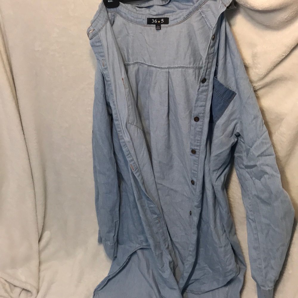 Denim Button Up Blouse